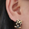 Exquisite Cute Glaze Bird Owl Stud Earrings