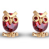 Fashion Jewelry Owl Gold Plated Stud Earrings