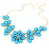 Collares Rhinestone Flower Choke Necklace