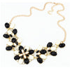 Collares Rhinestone Flower Choke Necklace