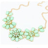 Collares Rhinestone Flower Choke Necklace