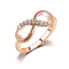 Fine Zircon Infinity Crystal Ring